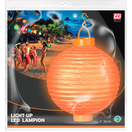 Widmann SRL Lampion Met Licht 30Cm Oranje
