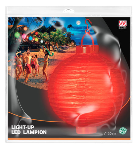 Widmann SRL Lampion Met Licht 30Cm Rood