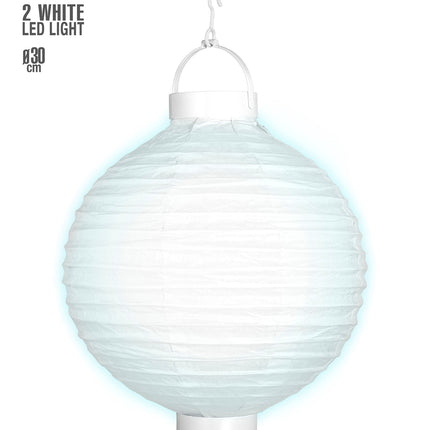 Widmann SRL Lampion Met Licht 30Cm Wit