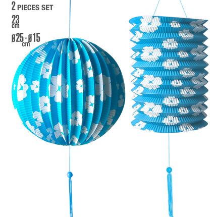Widmann SRL Lampionnenset blauw