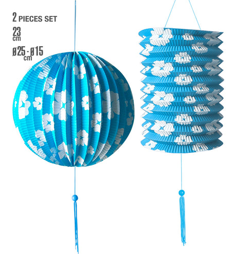 Widmann SRL Lampionnenset blauw