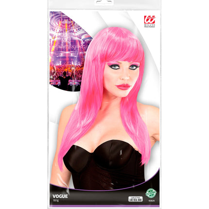 Widmann SRL Lang haar pruik roze