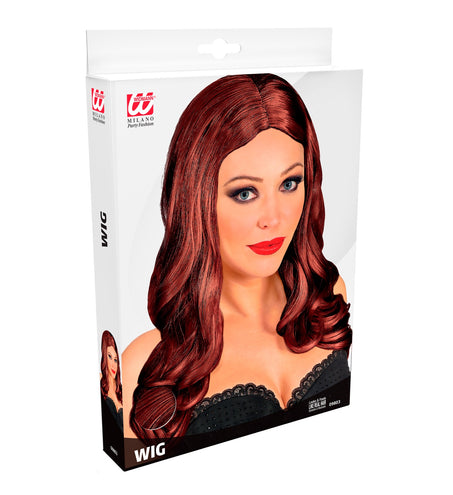 Widmann SRL Lange bruine pruik roxy