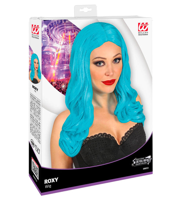 Widmann SRL Lange pruik roxy licht blauw