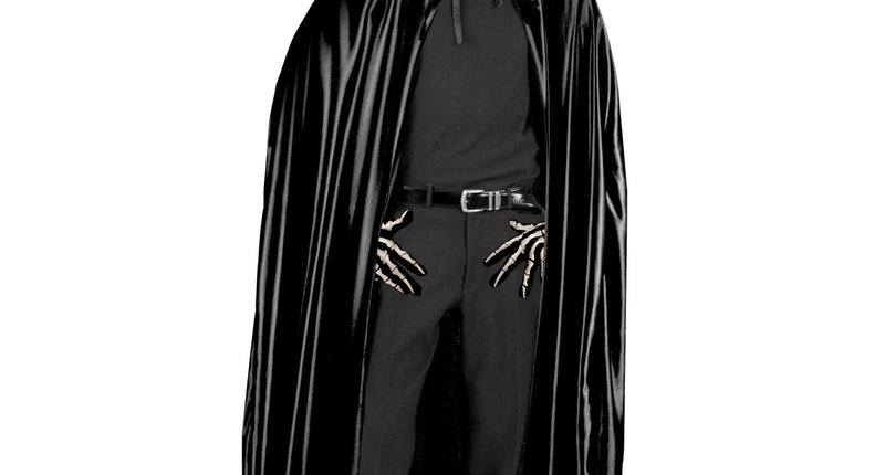 Widmann SRL Lange zwarte cape met kap