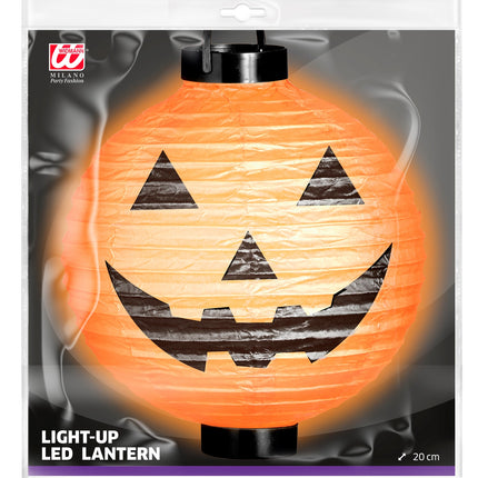 Widmann SRL Lantaarn pompoen led licht incl. batterij 20 cm