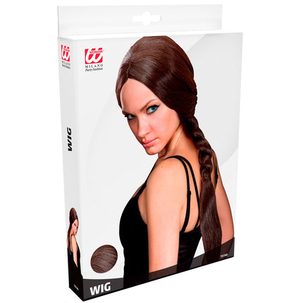 Widmann SRL Lara Croft Tomb raider pruik bruin