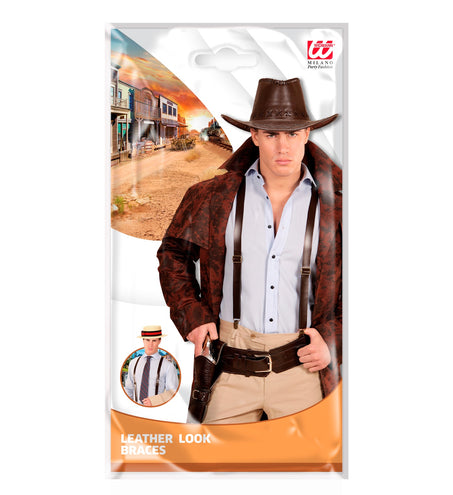 Widmann SRL Lederlook bretels voor party's