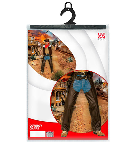 Widmann SRL Lederlook cowboy broek met chaps bruin