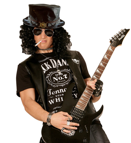 Widmann SRL Lederlook hoge hoed met bandje