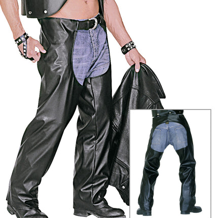 Widmann SRL Lederlook rock 'n roll broek met zwarte chaps