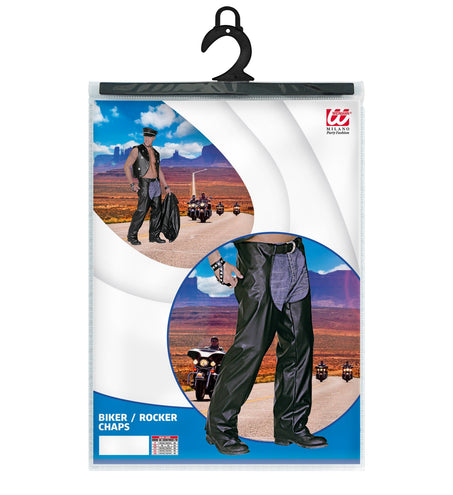 Widmann SRL Lederlook rock 'n roll broek met zwarte chaps