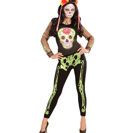 Widmann SRL Legging skelet neon groen