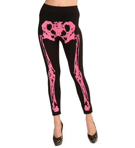 Widmann SRL Legging skelet neon roze
