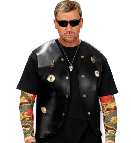 Widmann SRL Leren vest motor man