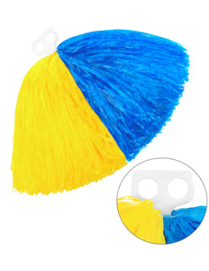 Widmann SRL Leuke blauw gele pompom cheerleader