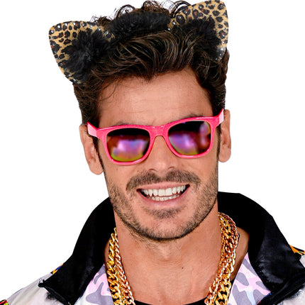 Widmann SRL Luipaard oortjes met steentjes bruin