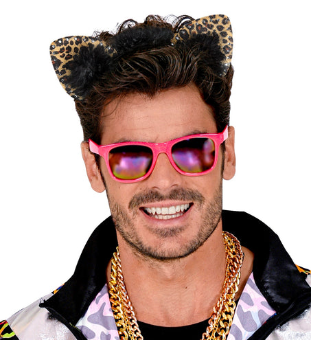 Widmann SRL Luipaard oortjes met steentjes bruin