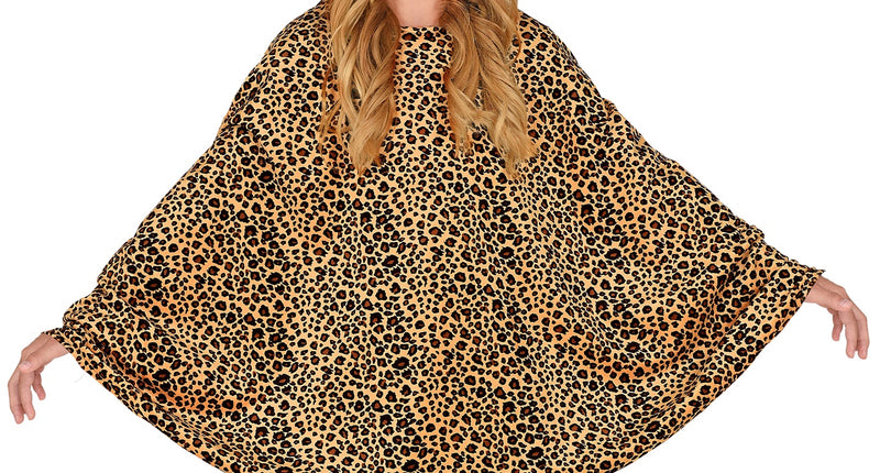 Widmann SRL Luipaard poncho met muts kinderen