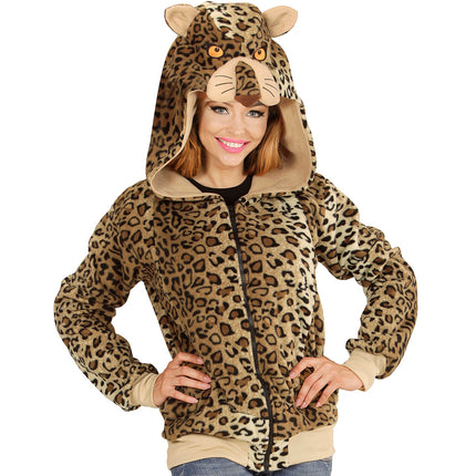 Widmann SRL Luipaard truien met ritssluiting