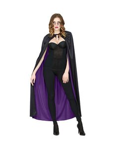 Widmann SRL Luxe dubbelzijdige cape zwart paars