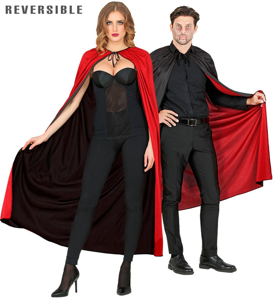 Widmann SRL Luxe dubbelzijdige cape zwart rood