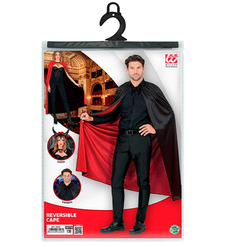 Widmann SRL Luxe dubbelzijdige cape zwart rood