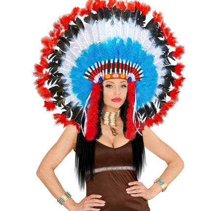 Widmann SRL Luxe indianentooi met marabou