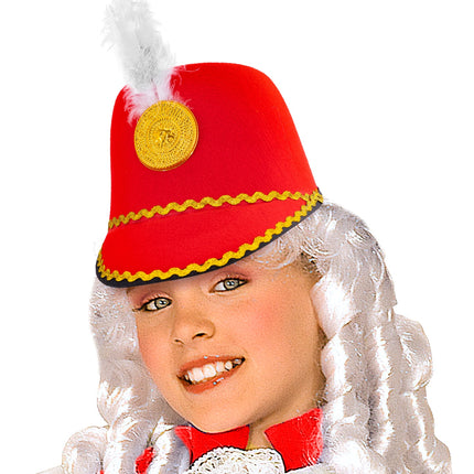 Widmann SRL Majorette hoed rood kind