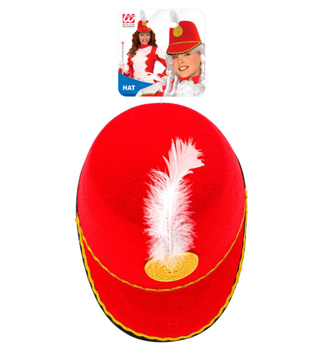 Widmann SRL Majorette hoed rood kind