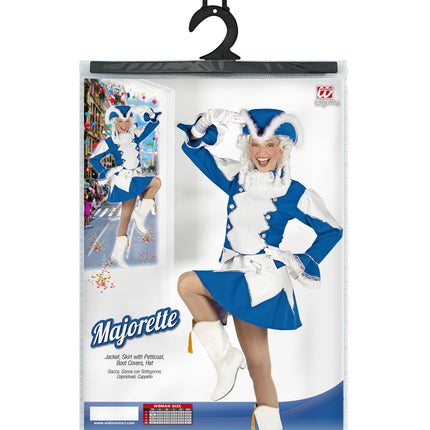 Widmann SRL Majorette kostuum Stacy dames blauw