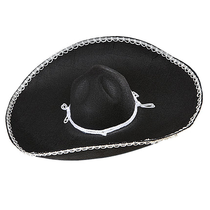 Widmann SRL Mariachi hoed sombrero zwart wit