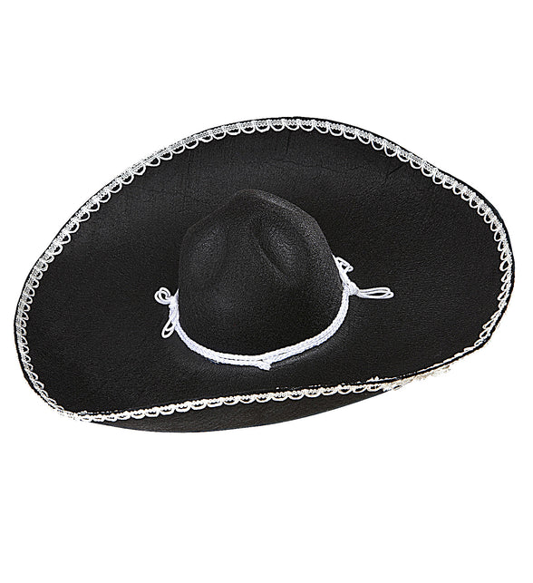 Widmann SRL Mariachi hoed sombrero zwart wit