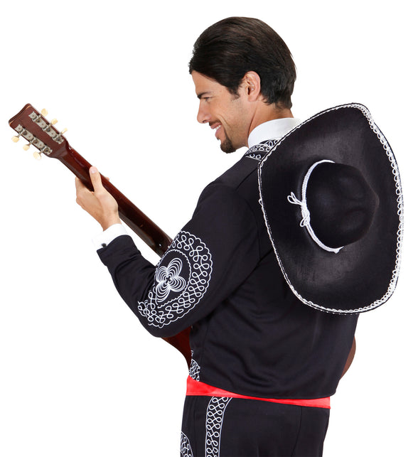 Widmann SRL Mariachi hoed sombrero zwart wit
