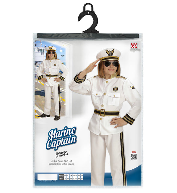 Widmann SRL Marine kapitein kostuum kind 140cm