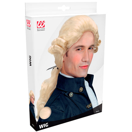 Widmann SRL Markies pruik Graaf Nelson in blond