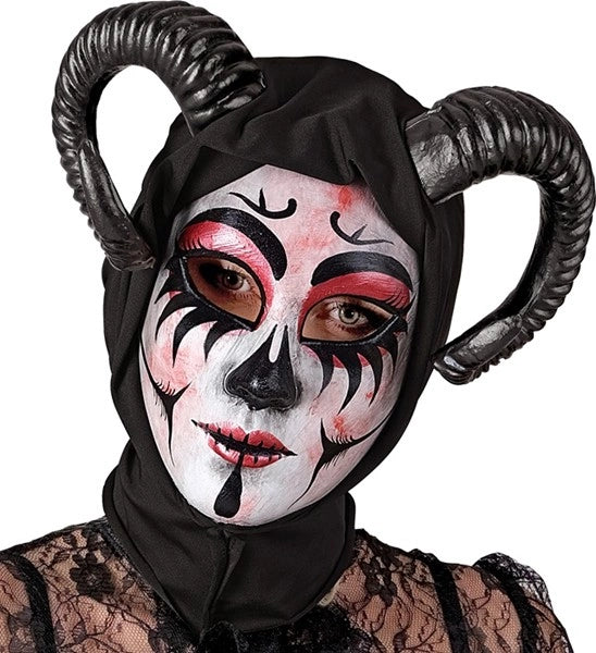 Widmann SRL Masker met kap theater duivel vrouw Evi