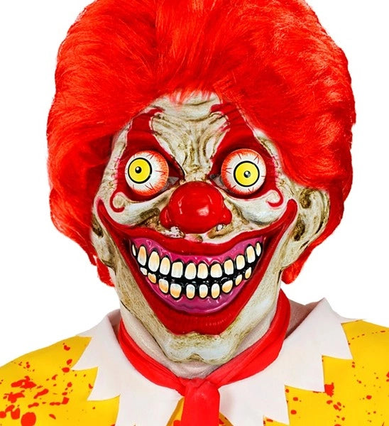 Widmann SRL Masker met wiebelende ogen horror clown Liv