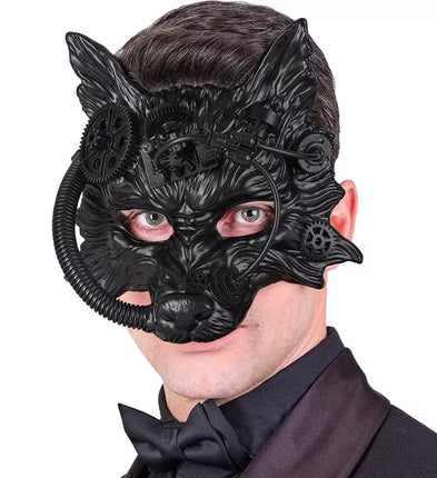 Widmann SRL Masker steampunk wolf zwart Nora