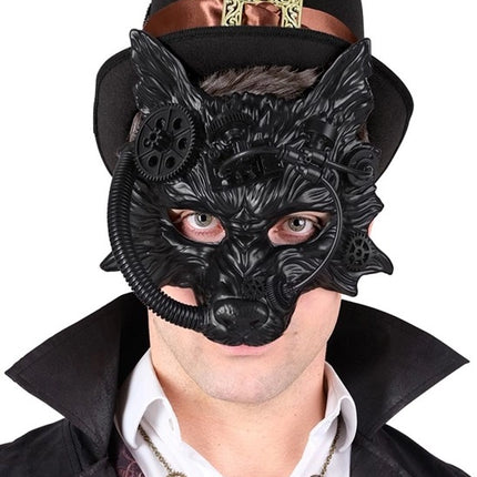 Widmann SRL Masker steampunk wolf zwart Nora