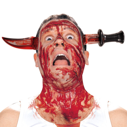 Widmann SRL Mes door hoofd met bloed diadeem