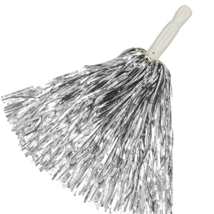 Widmann SRL Metallic pompons set zilver