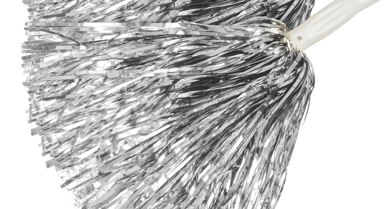 Widmann SRL Metallic pompons set zilver