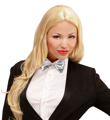 Widmann SRL Metallic zilveren strikjes