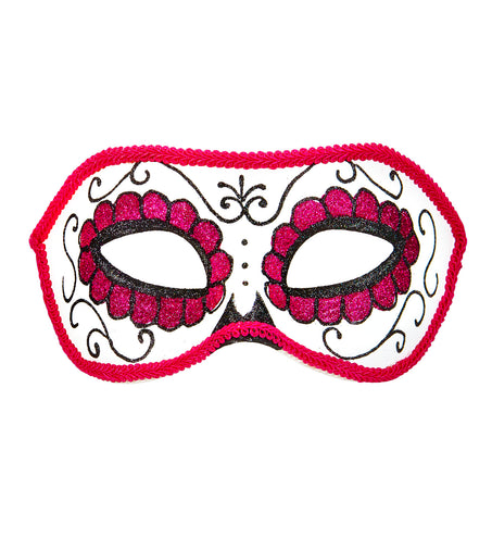 Widmann SRL Mexicaanse oogmaskers roze met zwart