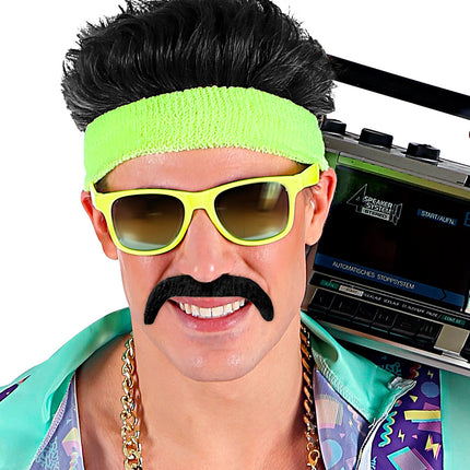 Widmann SRL Mexicaanse snor Macho zwart