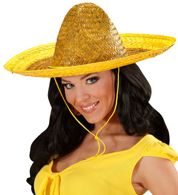Widmann SRL Mexicaanse sombrero geel