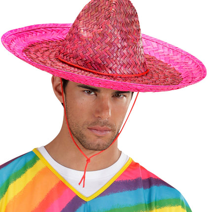 Widmann SRL Mexicaanse sombrero roze