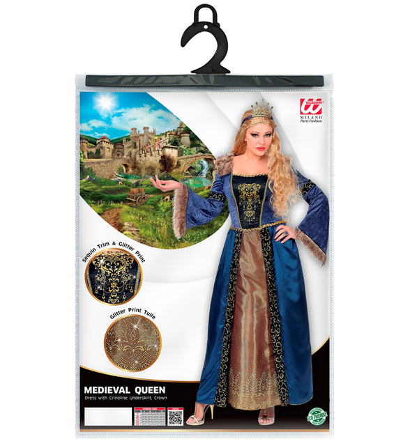 Widmann SRL Middeleeuws koningin pak Victoria dames