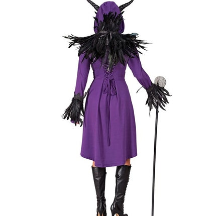 Widmann SRL Middeleeuwse gotische jurk met kap paars Timo